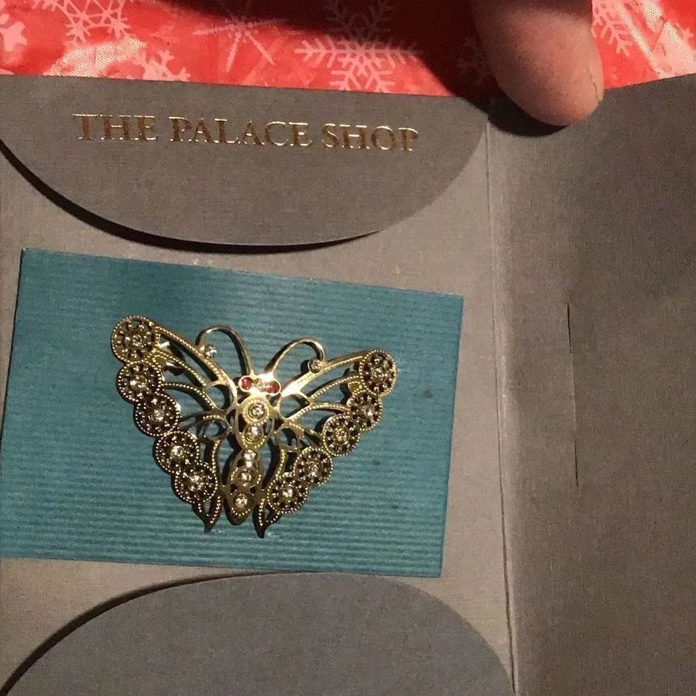 14 k gold plated butterfly brooch from the Wild Bryde